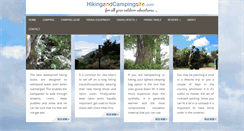 Desktop Screenshot of hikingandcampingsite.com